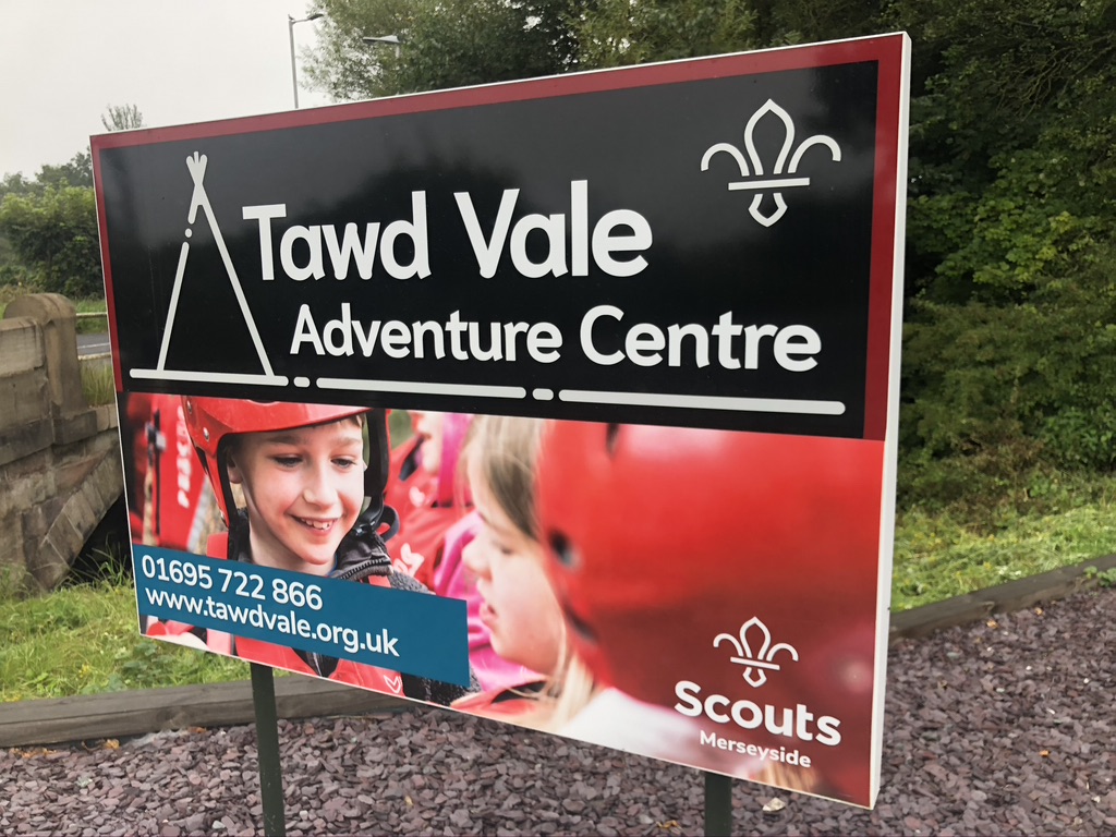 Tawd Vale Adventure Centre signage