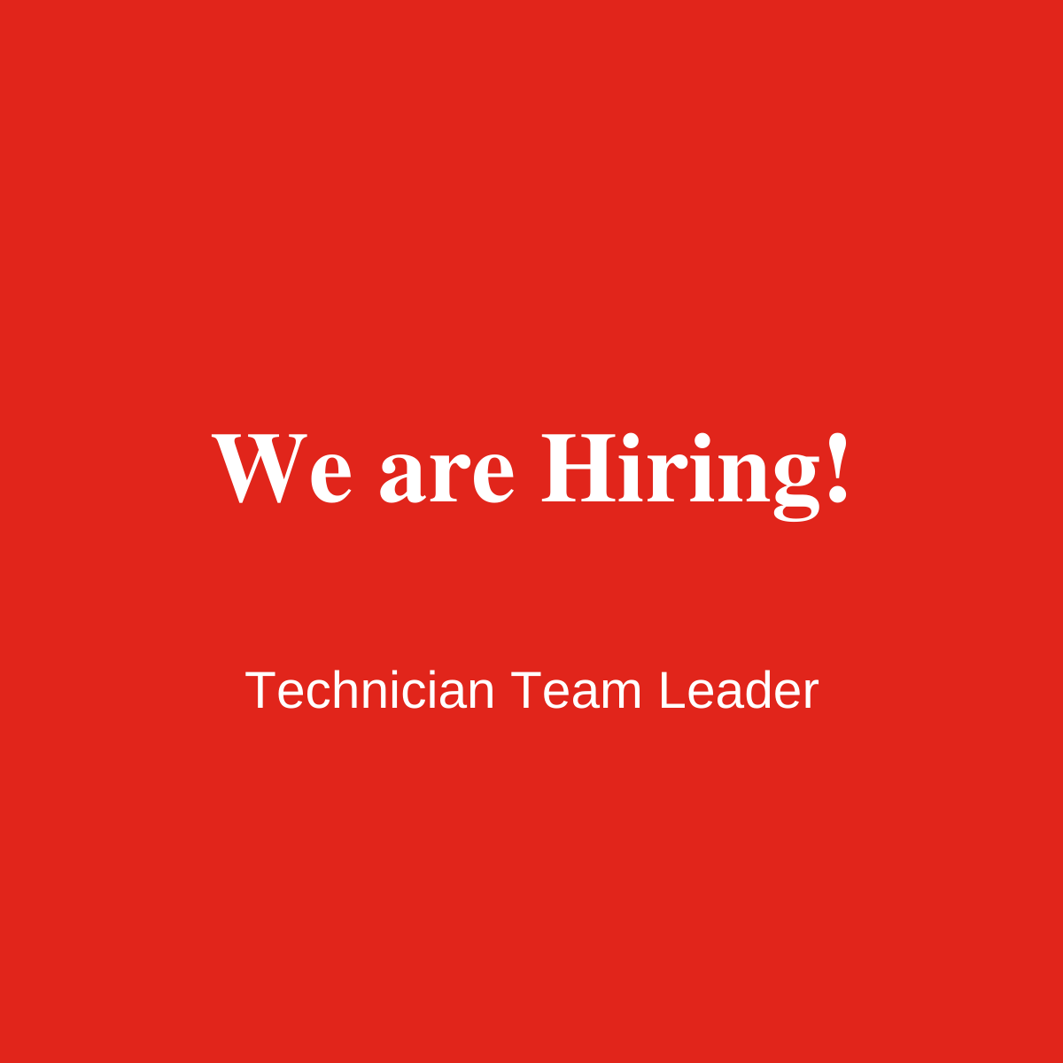 Bold notice - We Are Hiring a technical team leader