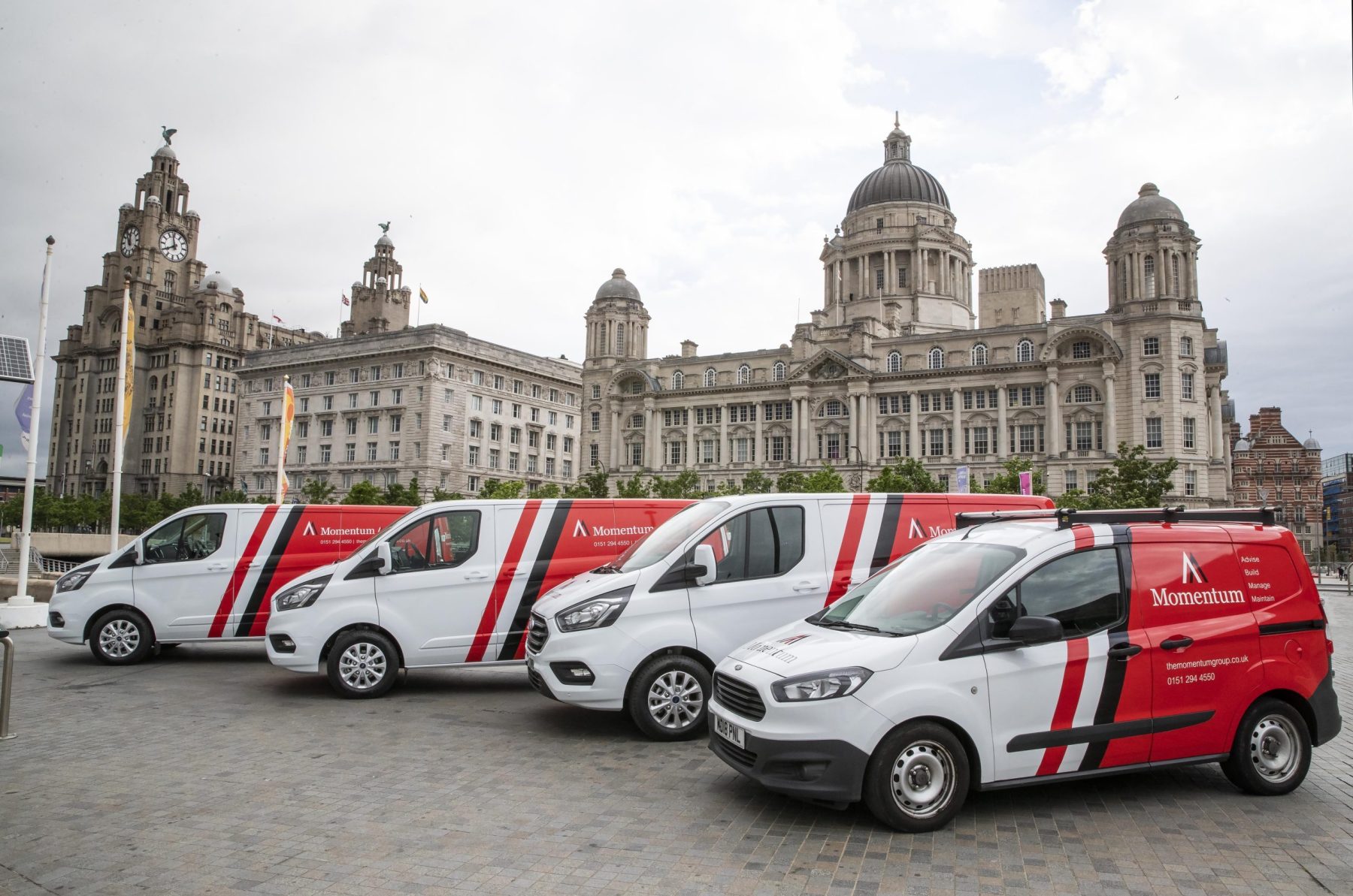Momentum vans at Pier Head